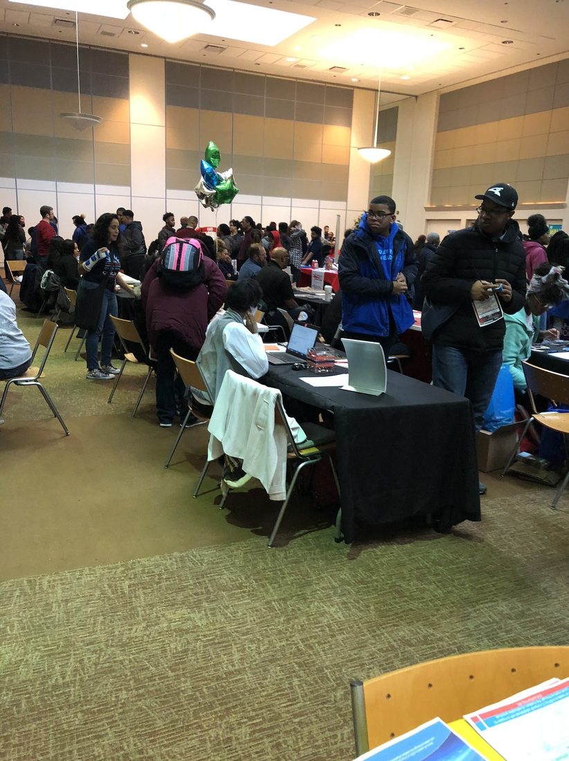 V.O.V at a packed community resource fair