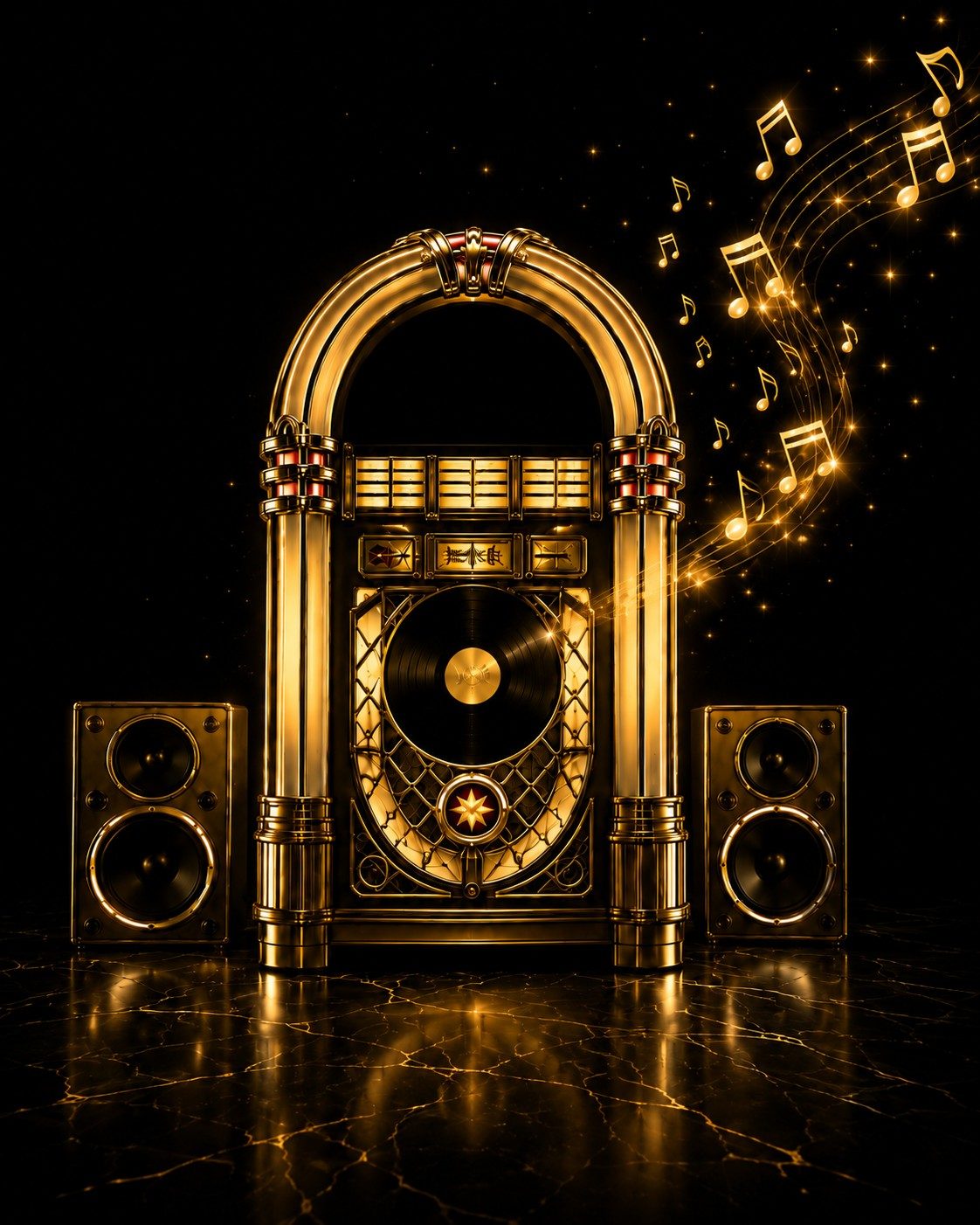 The golden V.O.V jukebox